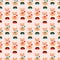 Cute Shiba dog seamless pattern