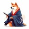 Cute shiba inu dog, AI generative illustration