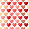 Cute shiny seamless heart pattern on white background