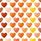 Cute shiny seamless heart pattern on white background