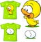 Cute shirt with egg - vector illustration