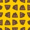 Cute shit Cartoon pattern seamless. Kawaii turd background. Children cloth texture