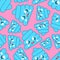 Cute shit Cartoon pattern seamless. Kawaii turd background. Children cloth texture