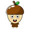 Cute simple acorn mascot