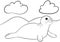 cute simple baby seal coloring page for development and recreation for adults relaxation imagination