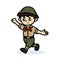 Cute and simple boy scout kids mascot logo design illustration