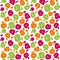 Cute simple flat apple fruit seamless pattern