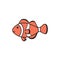 Cute and simple nemo fish illustration