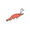 Cute and simple Shrimp vector illustration