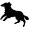 Cute and simple Silhouette of Borzoi Dog jumping