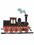 Cute simple steam train. Child poster Wall art