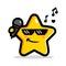 Cute singer star concept cartoon character