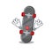 Cute skateboard cartoon mascot style with Tongue out