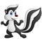 Cute skunk cartoon presenting