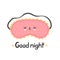 Cute sleep mask. Good night card