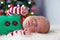 Cute sleeping christmas newborn elf