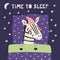 Cute sleeping zebra