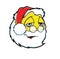 Cute sleepy Santa Claus smiley