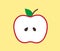 Cute slice apple