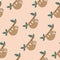 Cute sloths in the jungle  vector illustration. Funny character in flat style for children. Animal seamless pattern.