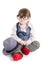 Cute smart baby kid sitting