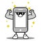 Cute smart phone cartoon mascot character