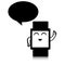 A cute smart speaker watch icon