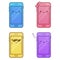Cute Smartphone Characters. Set of Kawaii cheerful mobiles