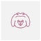 Cute smile koala  modern line logo design