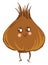 Cute smiling brown onion vector illustration