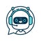 Cute smiling funny robot chat bot