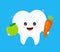 Cute smiling happy healthy tooth