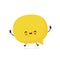 Cute smiling happy speech bubble