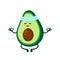 Cute smiling happy strong avocado