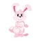 Cute Smiling Pink Easter Bunny