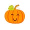 Cute smiling pumpkin, for your design. Vector