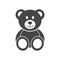 Cute smiling teddy bear icon or logo