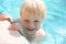 Cute Smiling Toddler in Swimming Pool