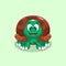 Cute smiling turtle cartoon design