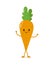 Cute smiling vector carrot character