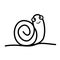 Cute snail line art vector