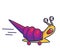 cute snail running fast. Animal cartoon Isolated Flat Style Sticker Web Design Icon illustration Premium Vector Logo mascot
