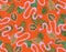 Cute snake in the jungle Seamless pattern with cute wild animals childish