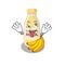 Cute sneaky cashew milk Cartoon character with a crazy face