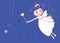 Cute snow fairy tale vector