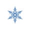 Cute snowflake line icon concept. Cute snowflake flat  vector symbol, sign, outline illustration.