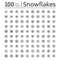 Cute snowflakes collection isolated on white background. Flat line snow icons bundle, snow flakes silhouette. Nice