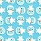 Cute Snowman baby pattern seamless. Cartoon Snowman child background. Christmas and New Year texture. Xmas Baby fabric ornament