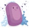 Cute Soap with Bubbles, Water and Lavender Petals, Vector Illustration
