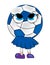 Cute soccer ball cartoon